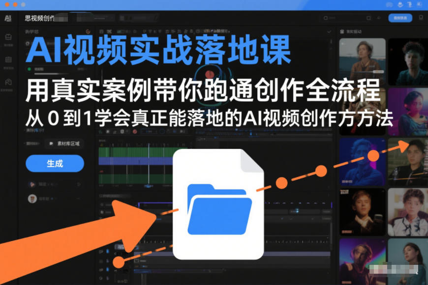 AI视频实战落地课，用真实案例带你跑通创作全流程，从0到1学会真正能落地的AI视频创作方法