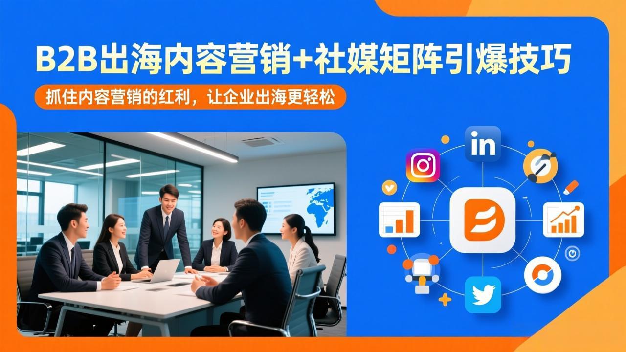 （17470期）B2B出海内容营销+社媒矩阵引爆技巧：抓住内容营销的红利，让企业出海更轻松
