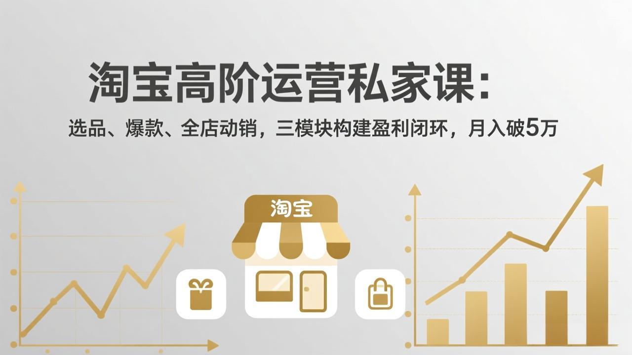 (17904期)淘宝高阶运营私家课(更新26年4月):选品、爆款、全店动销,三模块构建盈利闭环,月入破5万 (17904期)淘宝高阶运营私家课(更新26年4月):选品、爆款、全店动销,三模块构建盈利闭环,月入破5万