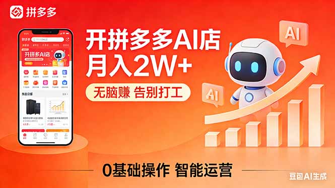 （17947期）开一家拼多多AI店，月入2W+，无脑赚，告别打工，附SOP手册