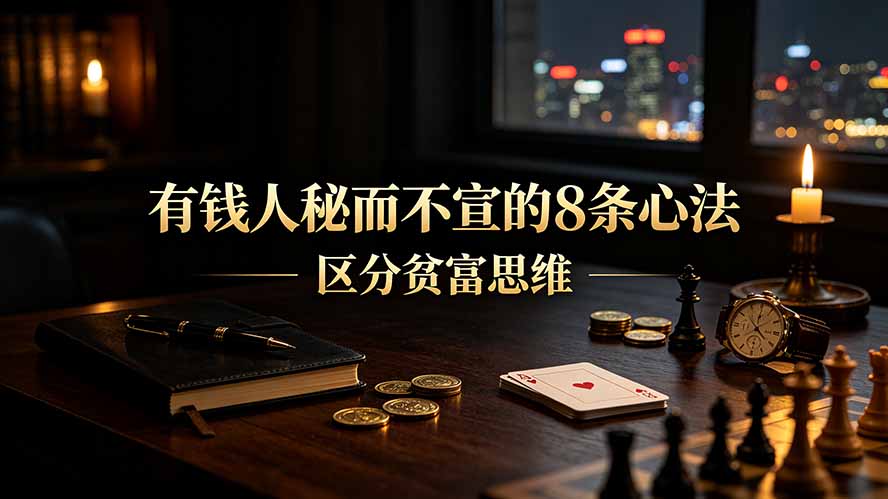 （19413期）付费文章：有钱人秘而不宣的8条心法｜区分贫富思维
