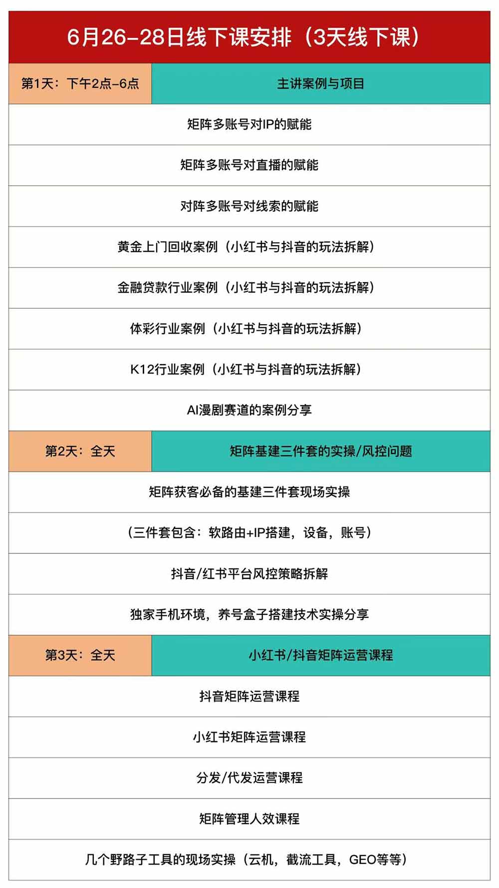 （19552期）嗨推矩阵引流运营线下课，3天线下录音课，经典干货经久实用，适配抖音、小红书矩阵拓客需求