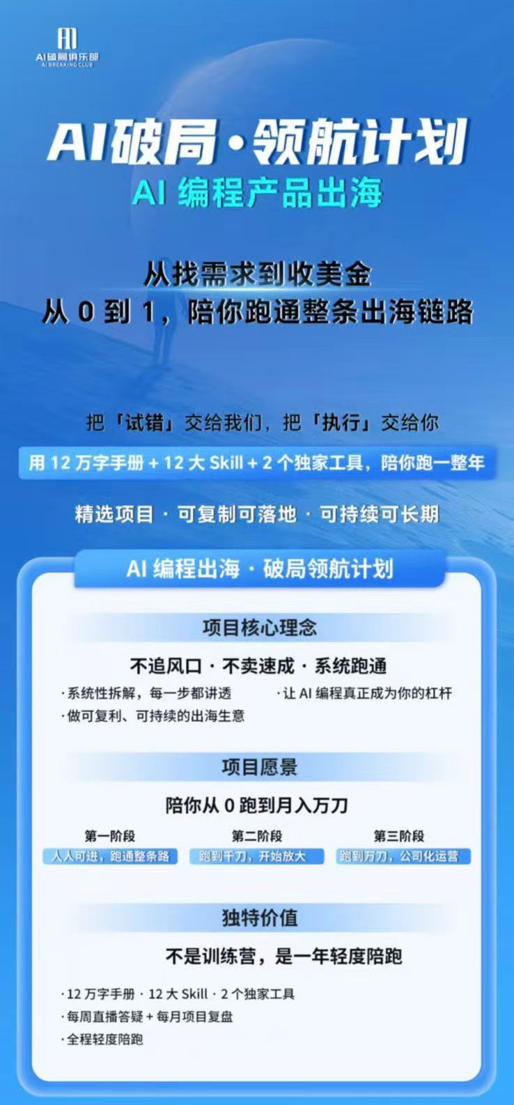 （20099期）AI编程产品出海领航计划-更新：12万字手册+12大Skill+2个独家工具，从找需求到上线收美金跑通全链路