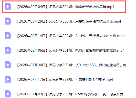 （20347期）电商圈多年实战干货-更新2026：多位资深师兄实战干货/覆盖全域平台，中小卖家可复制的盈利指南